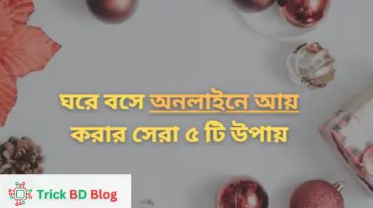 ঘরে বসে অনলাইনে আয় করার সেরা ৫ টি উপায়