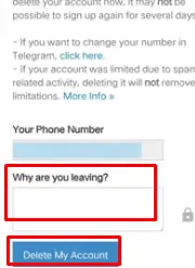 টেলিগ্রাম একাউন্ট ডিলিট করার নিয়ম