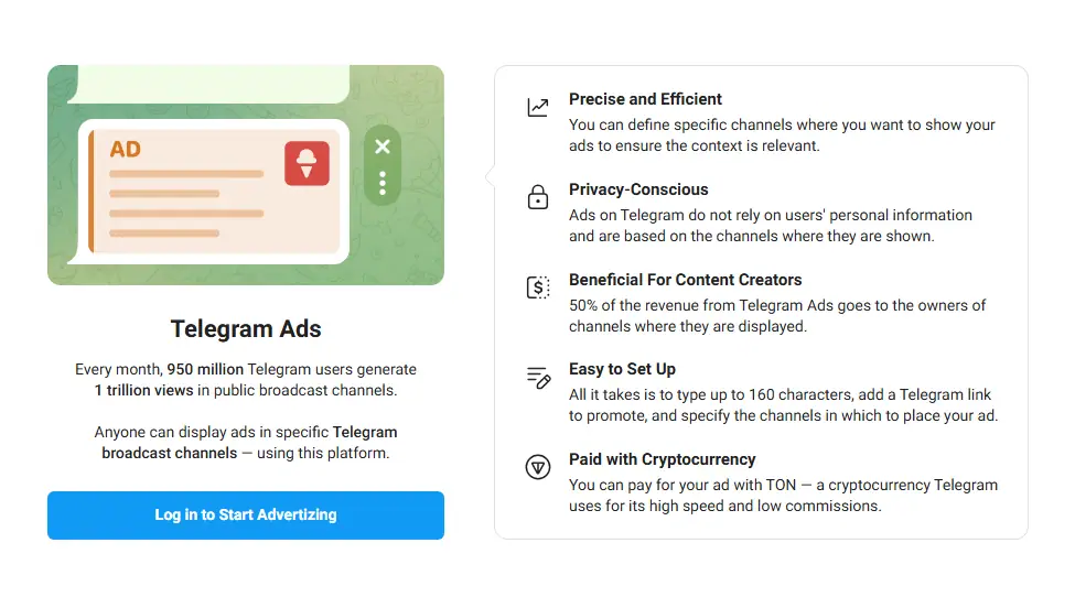 টেলিগ্রাম এডস (Telegram Ads)