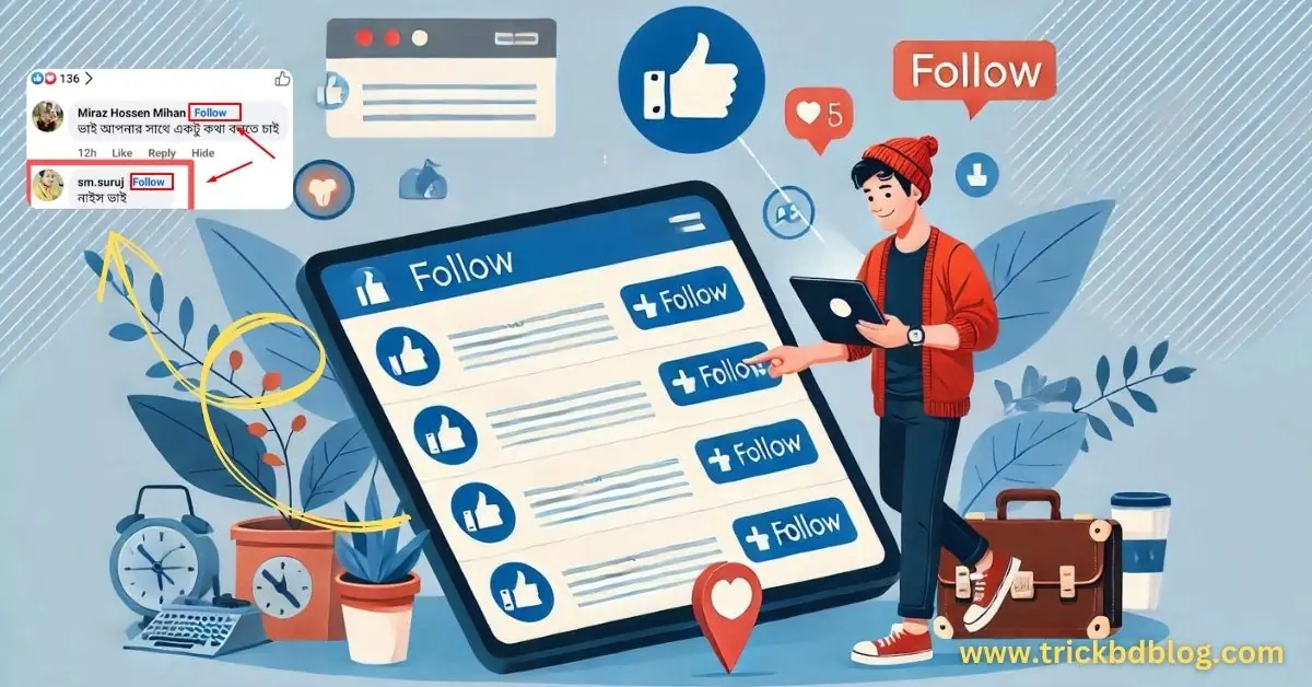 ফেসবুকে কমেন্টের পাশে ফলো বাটন যুক্ত করার নিয়ম