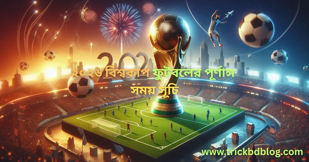 ২০২৬ বিশ্বকাপ ফুটবলের পূর্ণাঙ্গ সূচি | FIFA World Cup 2026 Full Schedule