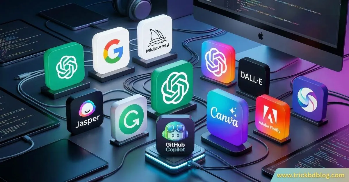 কিভাবে এআই ব্যবহার করে ঘণ্টার কাজ মিনিটে করবেন? দেখে নিন ৮০+ টুল🔥, Famous Ai Tool