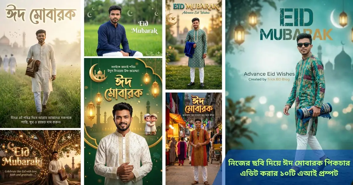নিজের ছবি দিয়ে ঈদ মোবারক পিকচার এডিট করার ১০টি এআই প্রম্পট