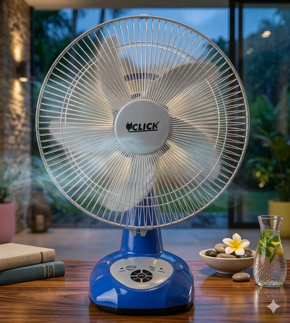 Click Rech. Table Fan-14''(Blue)-USB Charger এই চার্জার ফ্যানটির বাংলাদেশে দাম কত?