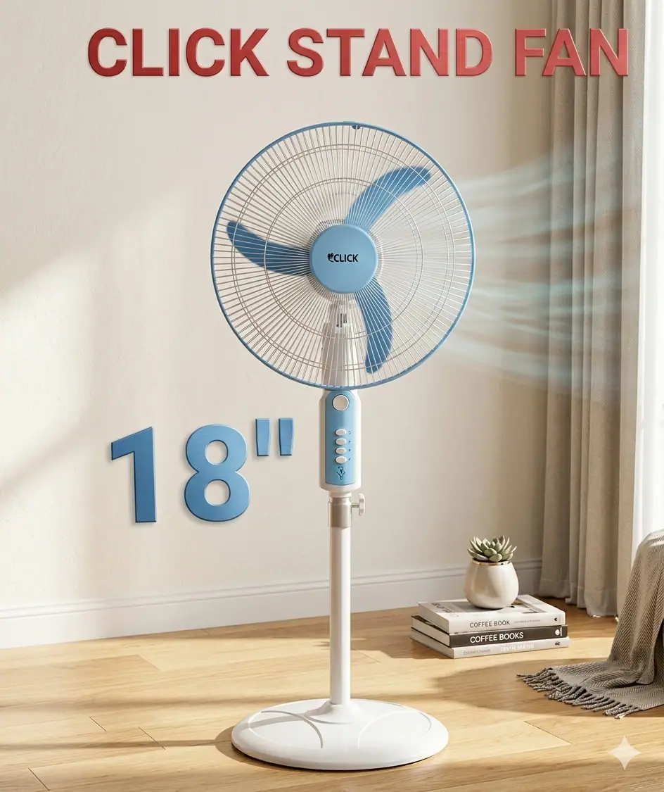 VISION/CLICK STAND FAN 18 INCHES এই চার্জার ফ্যানটির বাংলাদেশে দাম কত?