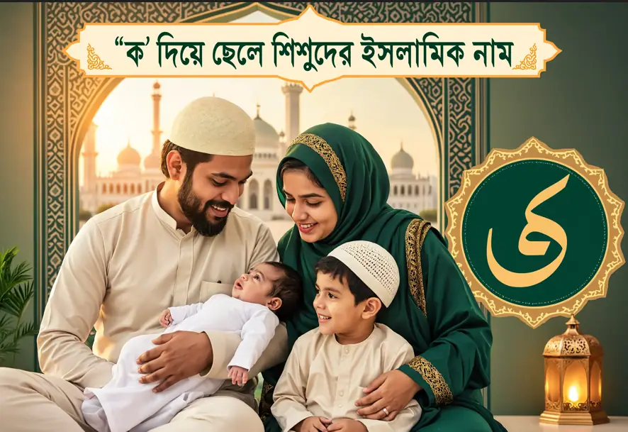 "ক" দিয়ে ছেলে ও মেয়ে শিশুদের অর্থসহ ১৫০০+ ইসলামিক নাম: (বাংলা, ইংরেজি ও আরবিতে) । "ক" অক্ষর দিয়ে ছেলে শিশুদের ইসলামিক আভিজাত্যপূর্ণ যুগ্ম নাম