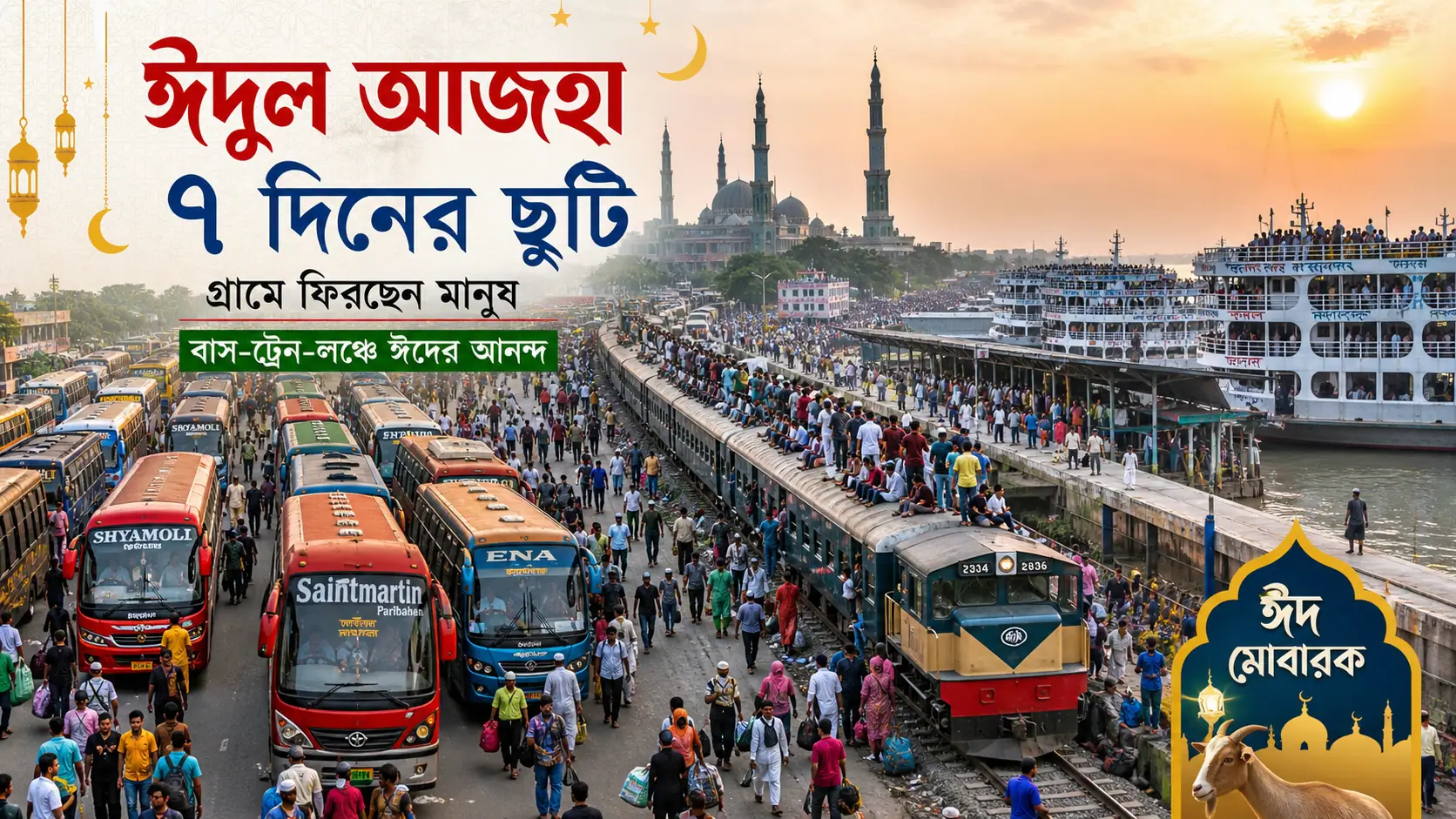ঈদুল আজহার টানা ৭ দিনের ছুটি: কবে শুরু, কবে শেষ?, ঈদুল আজহার টানা ৭ দিনের ছুটি কবে থেকে শুরু হয়ে কবে শেষ হবে? | ঈদে সরকারী ছুটির তালিকা