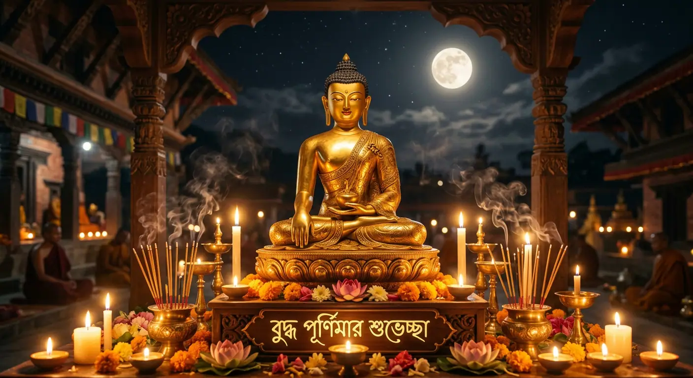 বুদ্ধ পূর্ণিমা ২০২৬: সেরা ১৫টি Buddha Purnima AI Prompts যা আপনার সোশ্যাল মিডিয়া পোস্টকে করবে আকর্ষণীয় । এআই দিয়ে বুদ্ধ পূর্ণিমার সেরা ১৫টি ইমেজ তৈরি করার প্রম্পট ছবি সহ। বৌদ্ধ পূর্ণিমা শুভেচ্ছা ছবি
