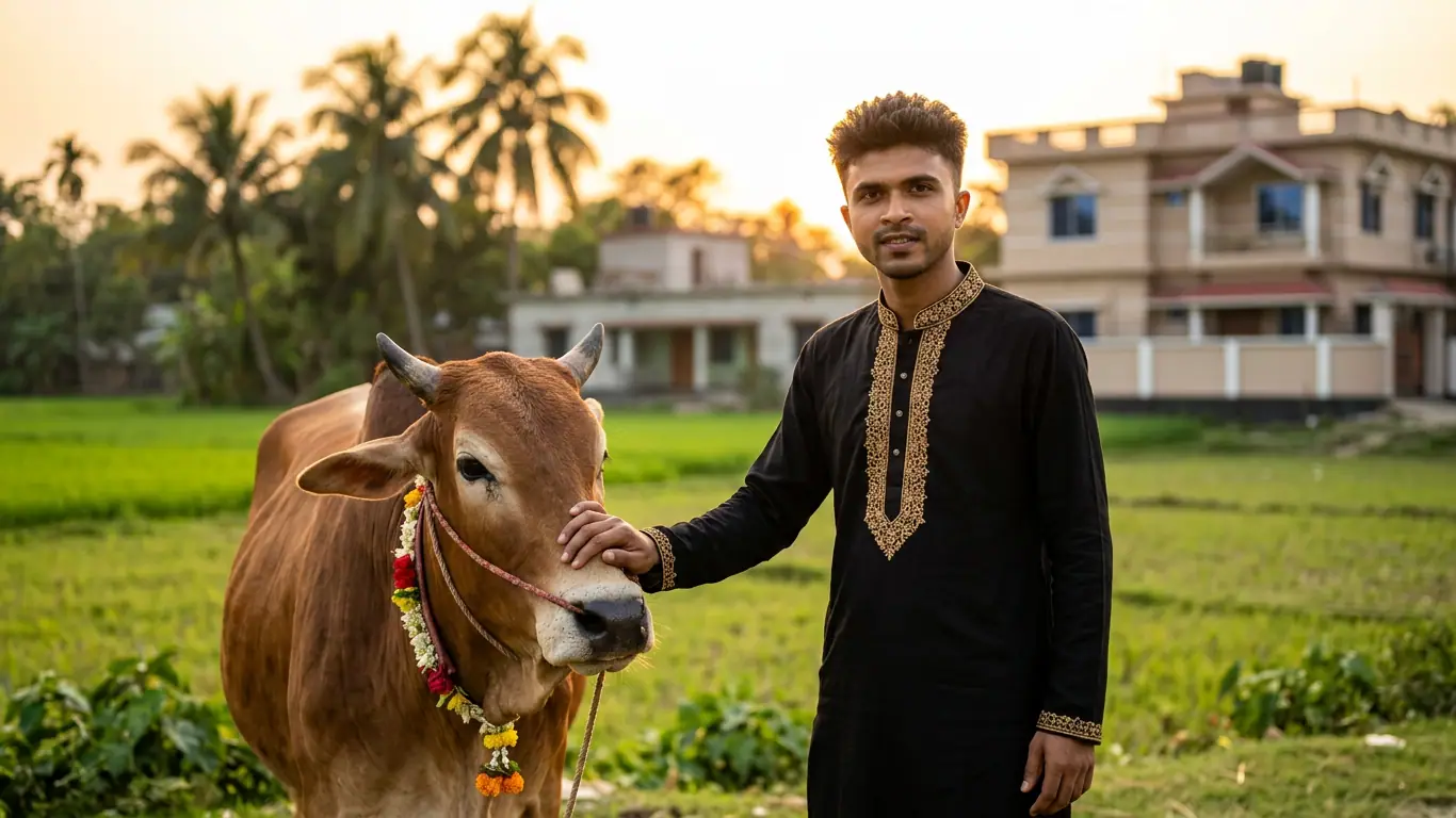 নিজের নাম ও ছবি দিয়ে ঈদুল আযহার শুভেচ্ছামূলক ছবি বানানোর সেরা ১০টি AI Prompts, কোরবানির গুরুকে সাথে নিয়ে ছবি তোলার এআই প্রম্পট