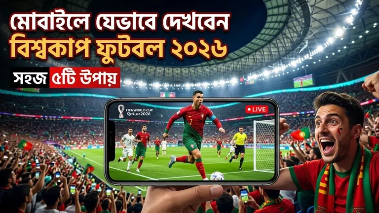 মোবাইলে যেভাবে দেখবেন বিশ্বকাপ ফুটবল ২০২৬ (সহজ ৫টি উপায়)
