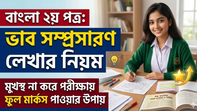 বাংলা ২য় পত্র ভাব সম্প্রসারণ লেখার নিয়ম: মুখস্থ না করে পরীক্ষায় ফুল মার্কস পাওয়ার উপায়